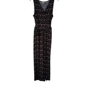 Kayleigh Black Geometric Print Wide Leg Jumpsuit Size M